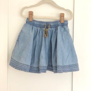 Mini Boden Chambray Twirl Skirt 4-5y